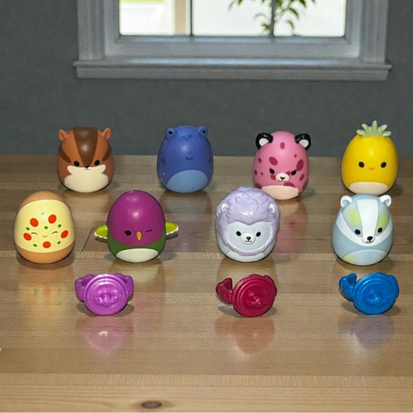 Squishmallows Other - Squishmallows 8 Pc+Rings Set Squishmallows-a-Longs Toys Kids